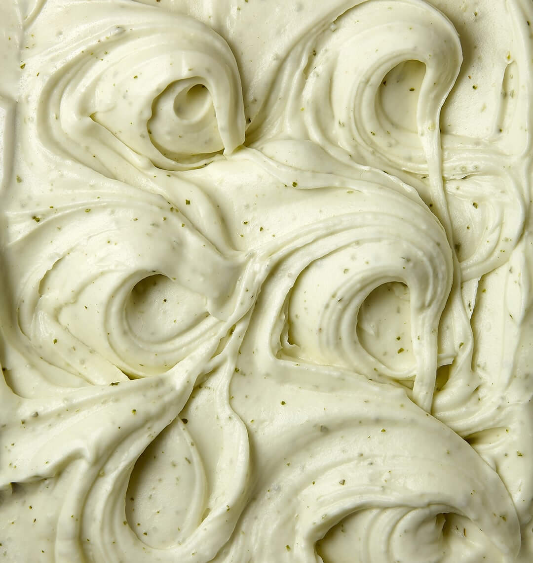 texture of basil lime sorbet