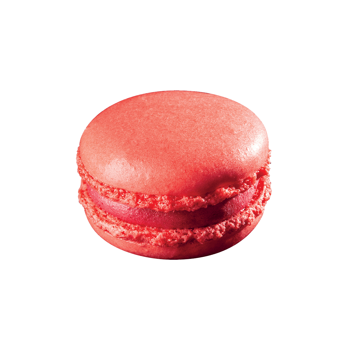 iced raspberry macaron