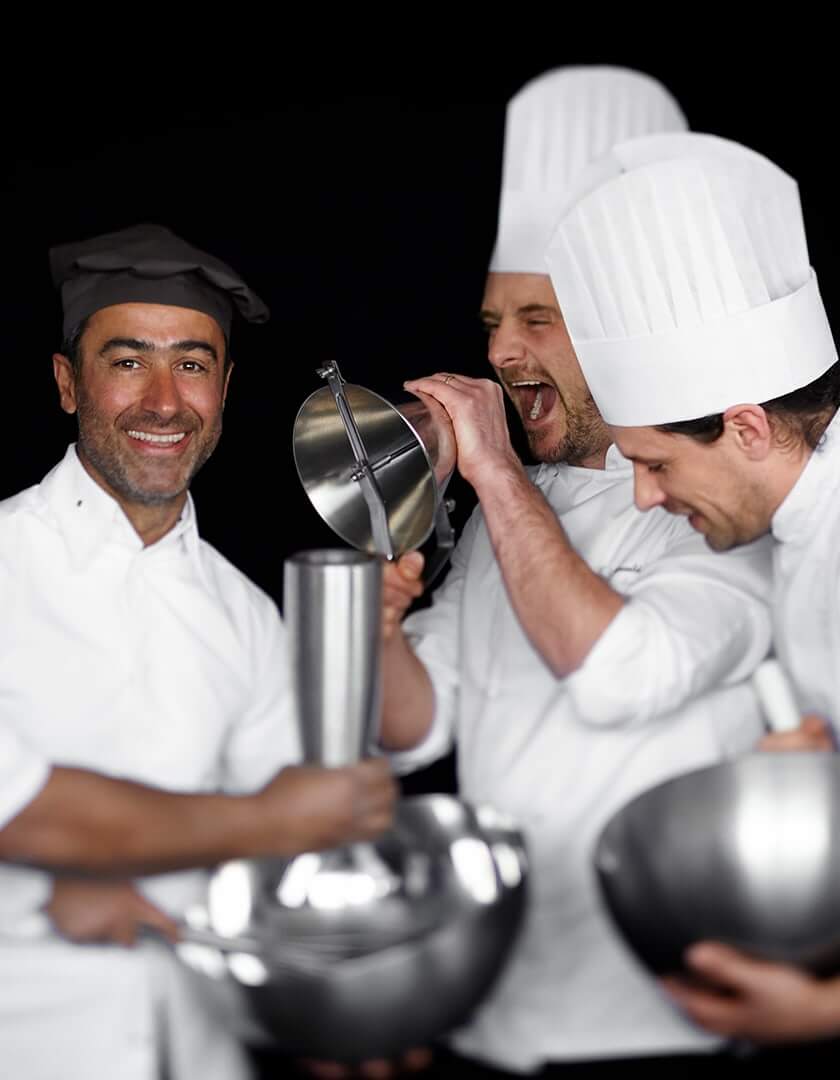 Happy Amorino team in uniform