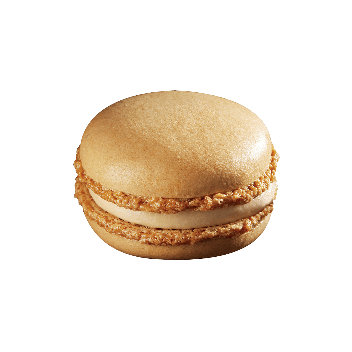 Iced macaroon with salted butter caramel