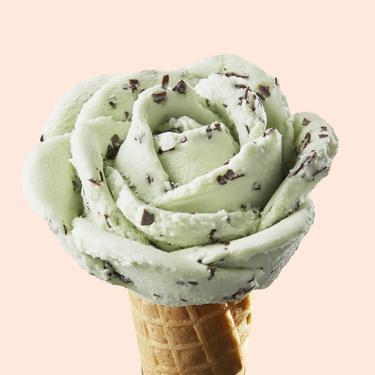 Cône Glace Menthe Chocolat